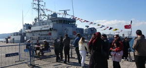 Türk donanmasının gururu olan savaş gemileri ziyarete açıldı