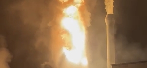 Yağ kazanı patlayan entegre tesisi alev alev yandı