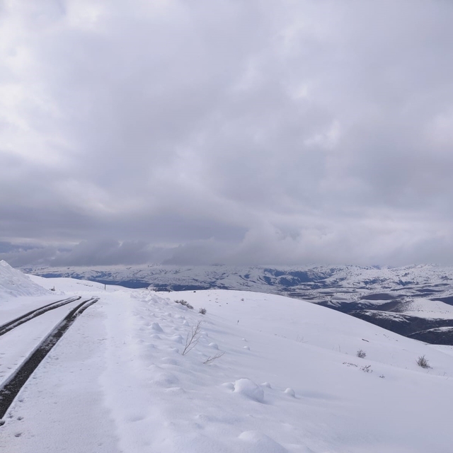Kar yağışı Aşkale'de yeniden etkili oluyor