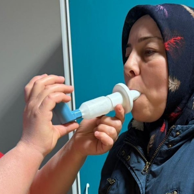 Nazilli'de vatandaşlara solunum testi yapıldı