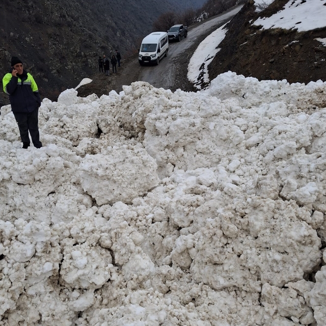 Çatak'ta çığ düştü; 1 mahalle ve 8 mezra ulaşıma kapandı