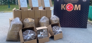 Uşak'ta çok sayıda kaçak makaron ve tütün ele geçirildi