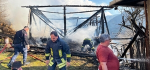 Tosya'da samanlık yangını