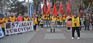 "57. Alay" için Tekirdağ'dan yola çıkan gönüllüler Gelibolu'ya geldi