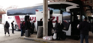 Gaziantep'te otogarda bayram yoğunluğu