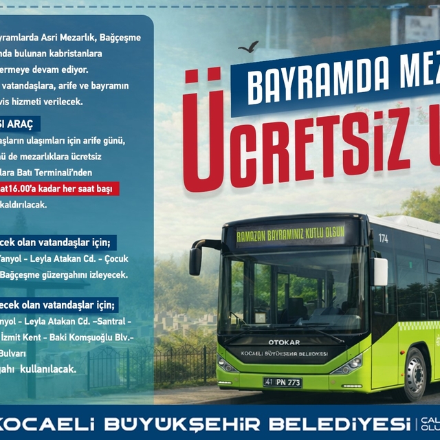 Ramazan Bayramı süresince toplu taşıma ücretsiz olacak
