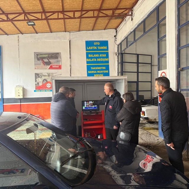 Bayburt'ta egzoz gazı emisyon ölçüm istasyonları denetlendi