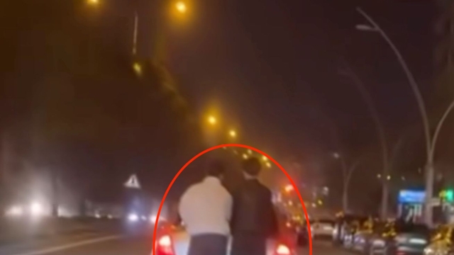 Patenli 2 kişinin tehlikeli yolculuğu kamerada