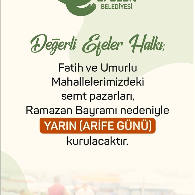 Efeler'in semt pazarlarına bayram düzenlemesi