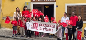 Efeler Belediyesi'nin tarihi mekanları Çanakkale Zaferi'nin yıldönümünde minikleri ağırladı