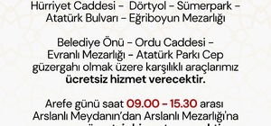 Nazilli’de Ramazan Bayramı öncesi mezarlıklara ücretsiz servis hizmeti