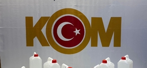 Samsun’da 40 litre kaçak etil alkol ele geçirildi