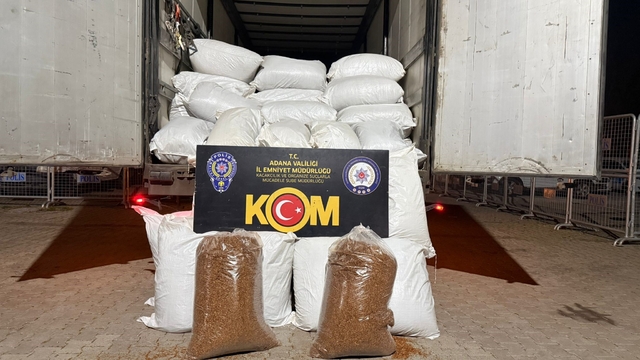 Adana'da 3 ton kaçak tütün ele geçirildi