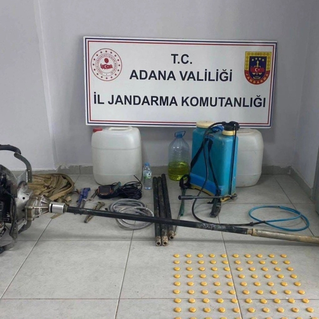 Adana'da kaçak kazı yapanlar suçüstü yakalandı
