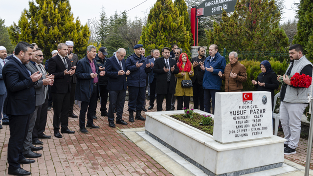 Kahramankazan'da şehitlik ziyaret edildi
