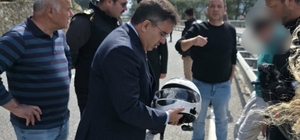 Marmaris çıkışındaki motosiklet kazasında kask hayat kurtardı