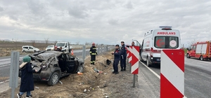 Karapınar’da otomobil takla attı: 4 yaralı