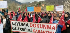 Zonguldak’ta köylüler beton santrali yapımına tepki gösterdi