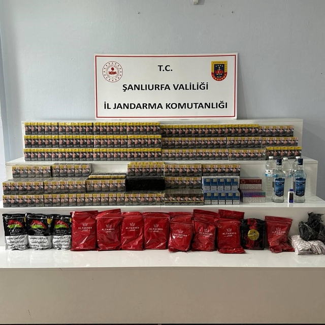 Şanlıurfa'da kaçak tütün ve alkol operasyonu