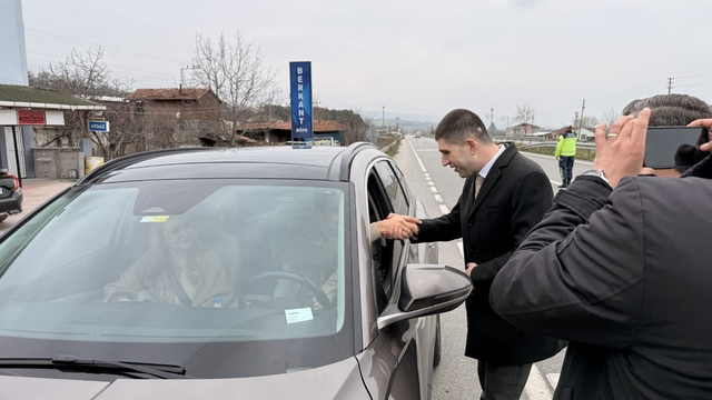 Alaçam Kaymakamı Kayabaşı ve Belediye Başkanı Özdemir trafik denetimine katıldı