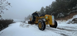 Spil Dağı Milli Parkında kar mesaisi