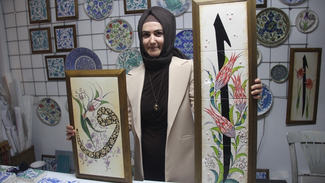 Çini sanatçısı Özlem Aşar: "Vav ile Elif'in aşkını eserlerime yansıtıyorum"