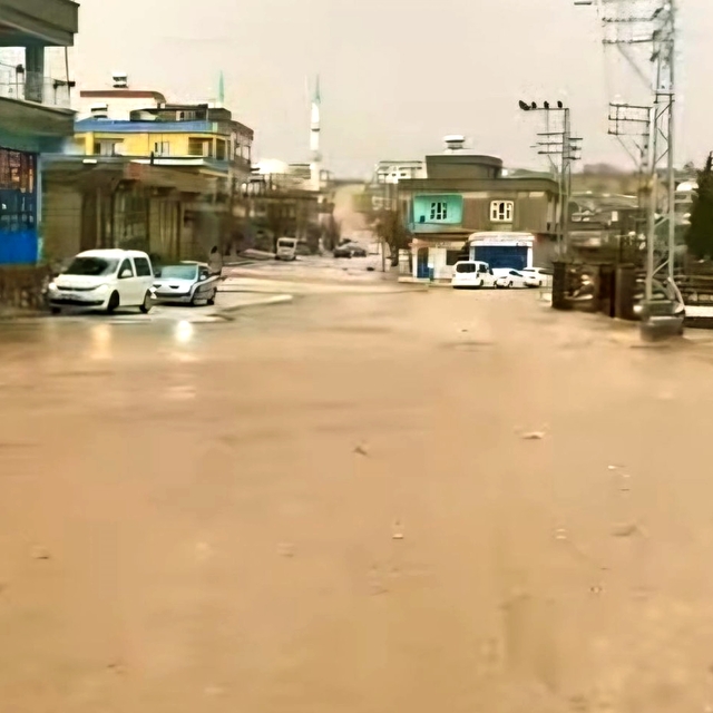 Araban Elif Mahallesi'nde sağanak etkili oldu