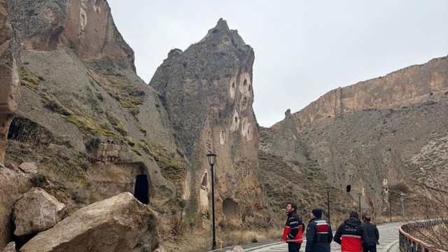 Soğanlı Vadisi'nde kaya parçası düştü