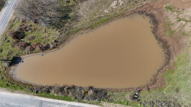Kırklareli'nde Taşlık Göleti'nin doluluk oranı yağışlarla arttı