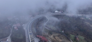 D-100 kara yolu Bolu Dağı geçişinde sis etkili oldu
