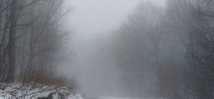 Erdek'in yüksek kesimlerinde kar etkili oldu