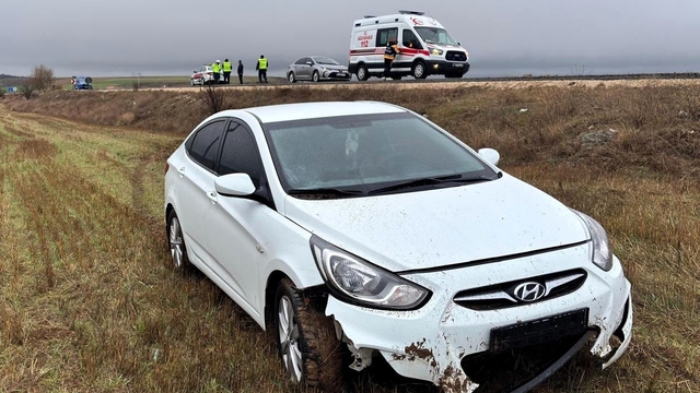 Bilecik'te tarlaya giren otomobildeki 2 kişi yaralandı