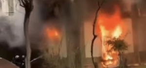 Gaziantep’te caminin bodrum katında korkutan yangın