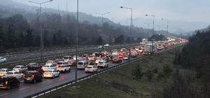 Bayram tatili dönüşünde Bolu'da ulaşım yavaşladı