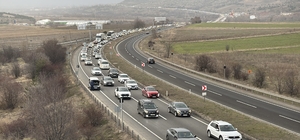 Bayram tatili dönüşünde Karabük geçişinde yoğunluk