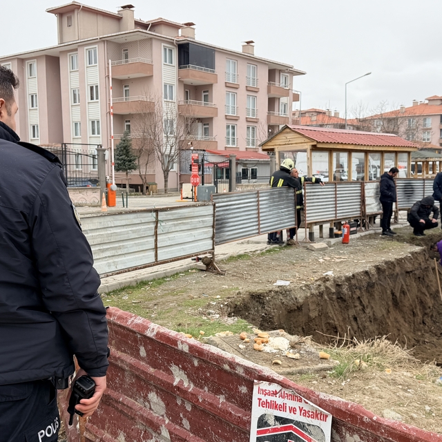 İnşaat alanında doğalgaz hattı koptu, ekipler seferber oldu