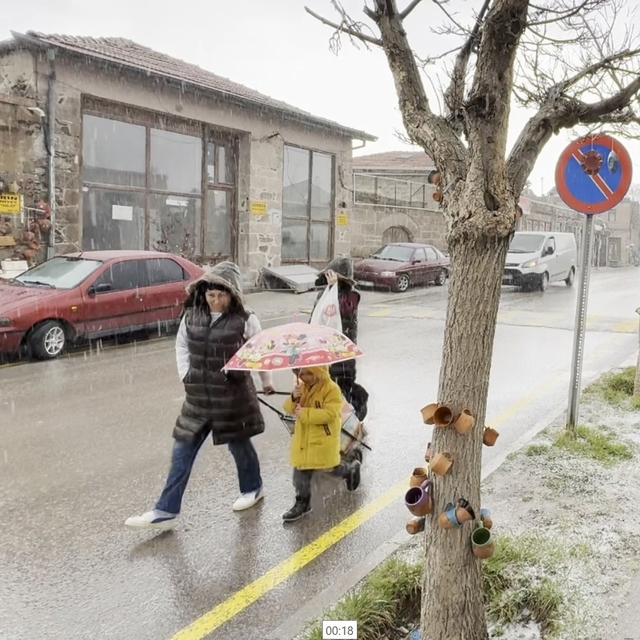 Aksaray'ın Güzelyurt ilçesinde şiddetli yağış etkili oluyor