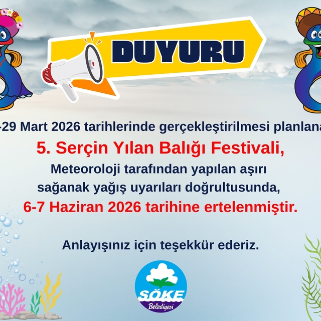 Serçin Yılan Balığı Festivali ertelendi