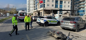Söke’de meydana gelen trafik kazasında motosiklet sürücüsü yaralandı