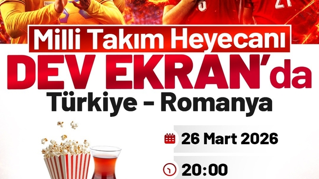 Canik'te milli heyecan dev ekrana taşınıyor