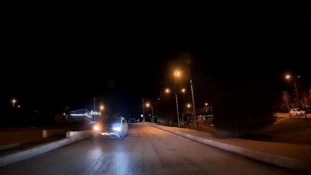 Karabük'te ters yön tehlikesi kamerada