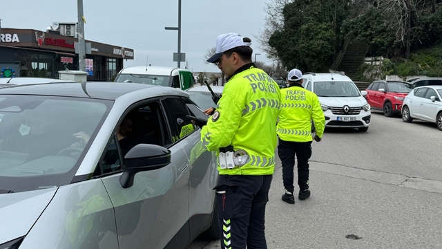 Zonguldak'ta trafik polislerinden denetim
