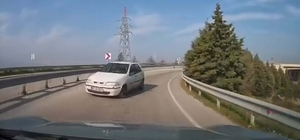 Ters yönde ilerleyen otomobilin sürücüsüne ceza