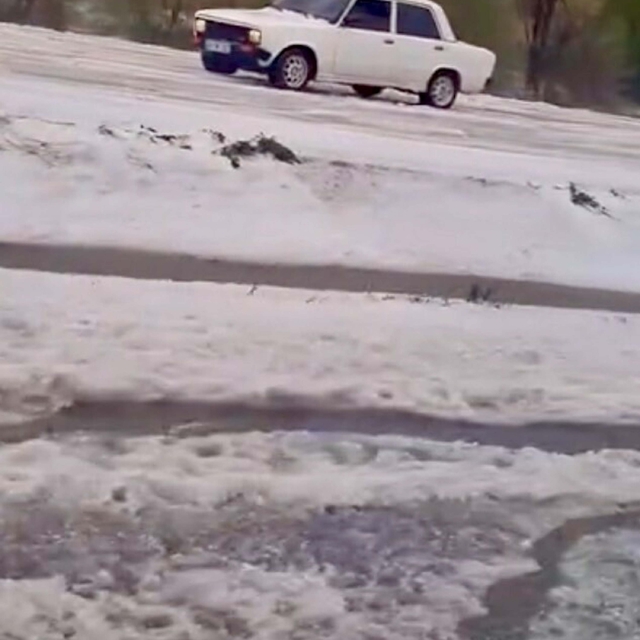 Muğla'da dolu yağışı