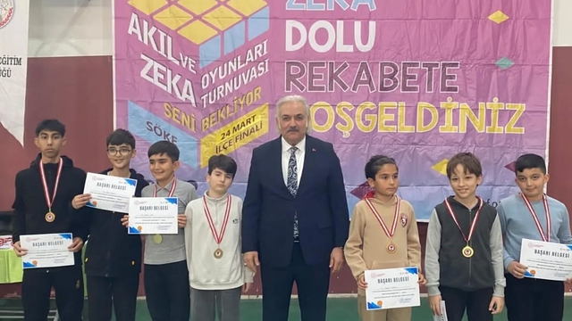 Akıl ve Zeka Oyunları İlçe Turnuvası Söke'de tamamlandı
