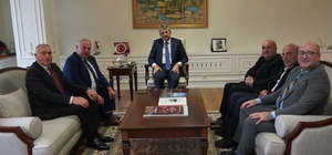 Edirne Valisi Sezer, Erzurum Dostluk Grubu Derneği yönetimini kabul etti