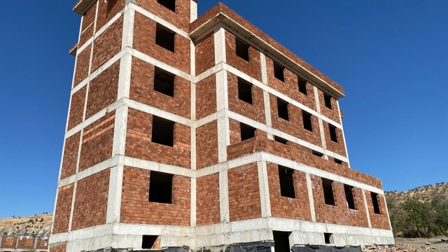 Çermik'te Kur'an kursunun kaba inşaatı tamamlandı