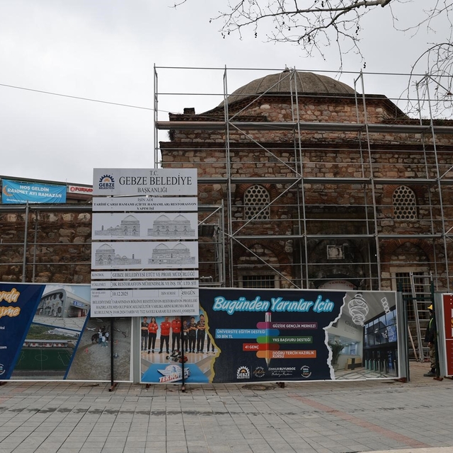 Gebze'de 5 asırlık tarihi hamam restorasyonla ayağa kaldırılıyor