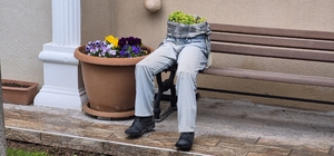 İlginç bahçe dekorasyonu hem ilginç, hem de ürkütücü