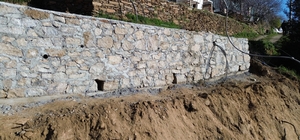 Bozdoğan’da taş duvar örme işi tamamlandı